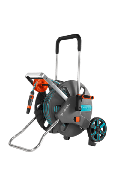 Dévidoir Gardena sur roues AquaRoll L Easy Set équipé (3/4") 19 mm 30 m