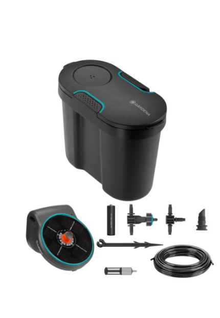 Solution d'arrosage automatique solaire AquaBloom avec réserve d'eau 2O plantes